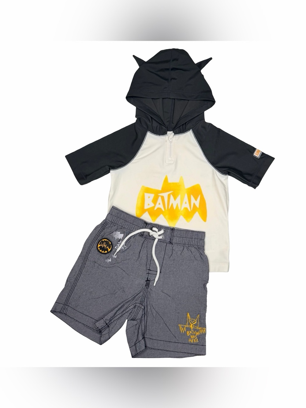 Gap Junk Food Batman Swim Trunks And Rashguard